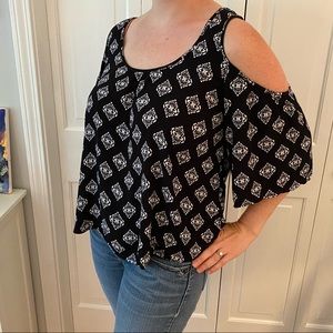 Boho cutout blouse
